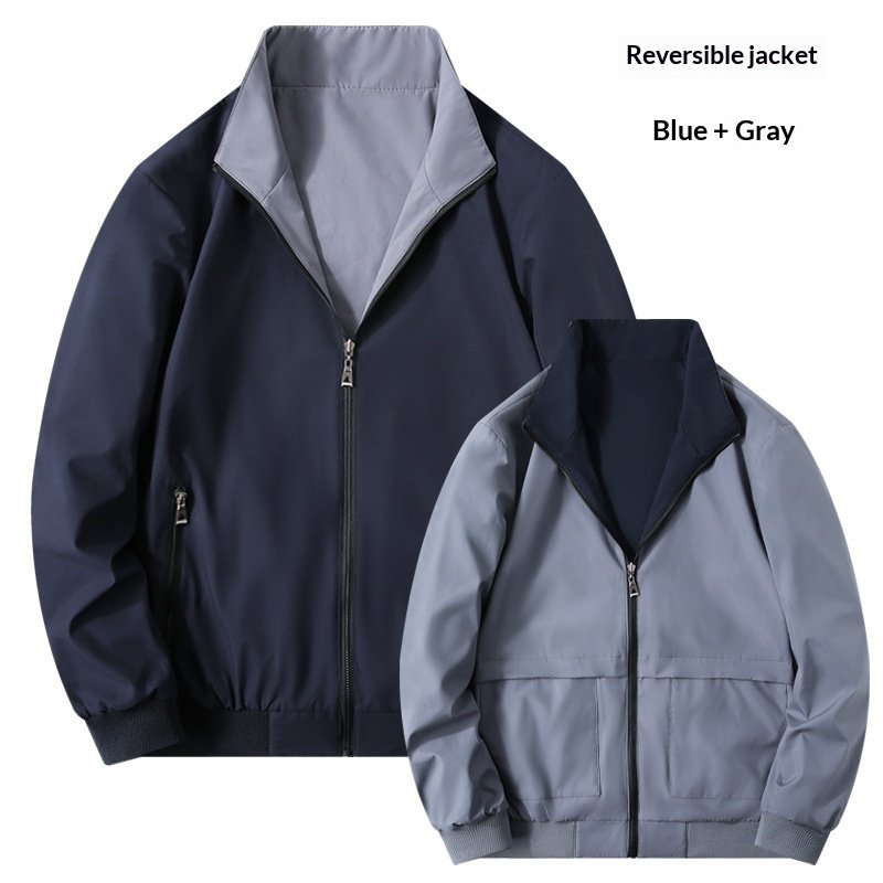 Stand-up Collar Top Casual And Versatile Mid-age Dad Jacket - Image 9