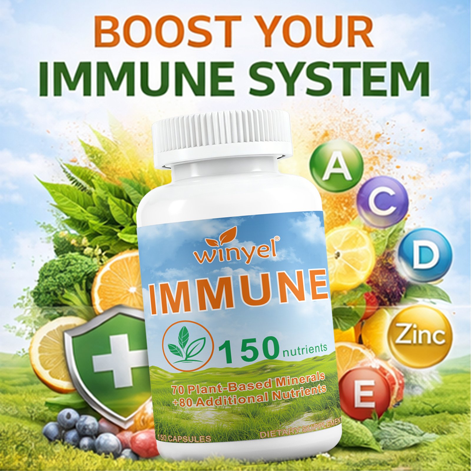 WINYEL IMMUNE 150 - The Ultimate Multivitamin & Immne Supplement, IMMU 150 Capsules - 150 Capsules - Image 10