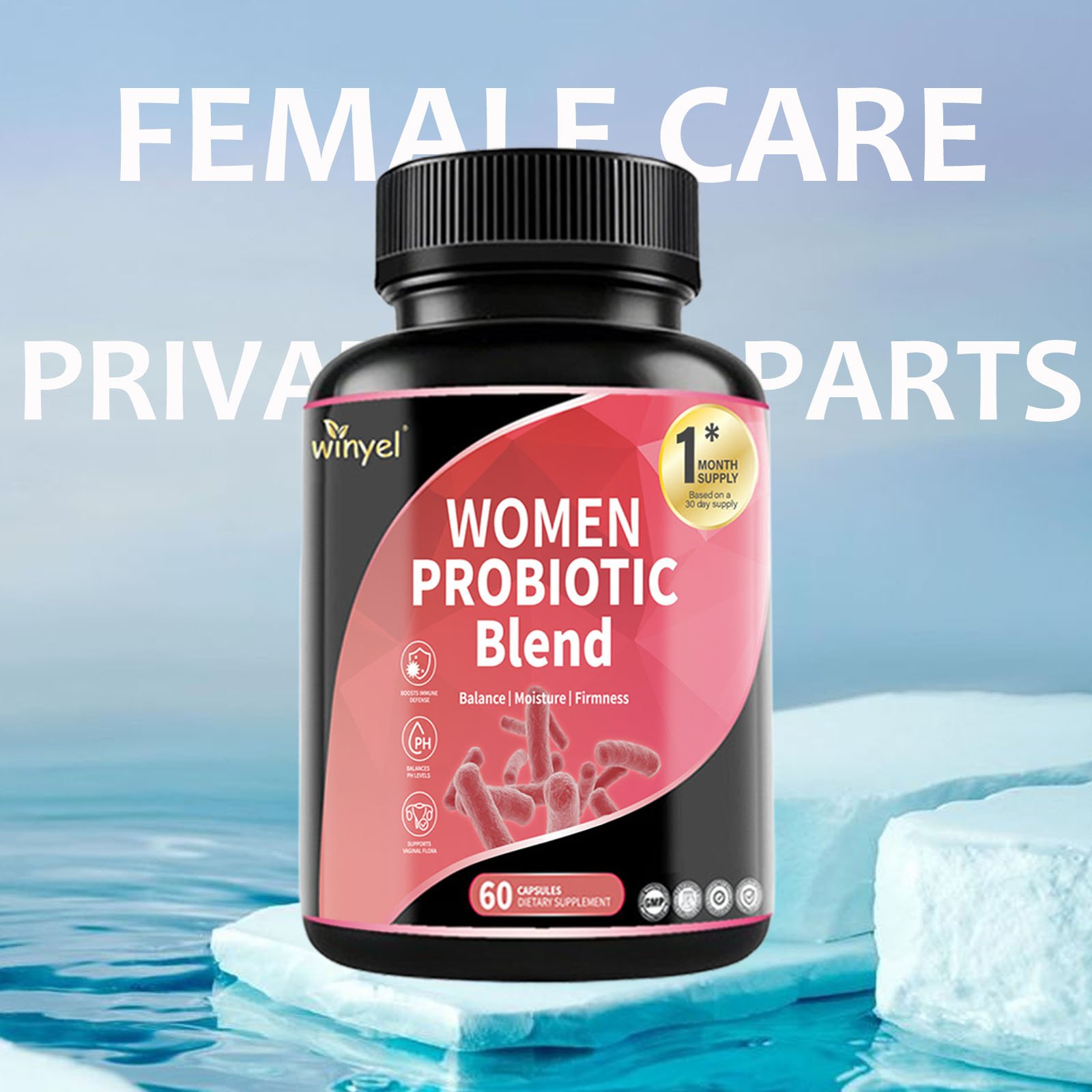 Women's Probiotics For Women PH Balance With Prebiotics, Lactobacillus Probiotic Blend And Herb Blend - Women's Health Supplement, 60 Count - Image 6
