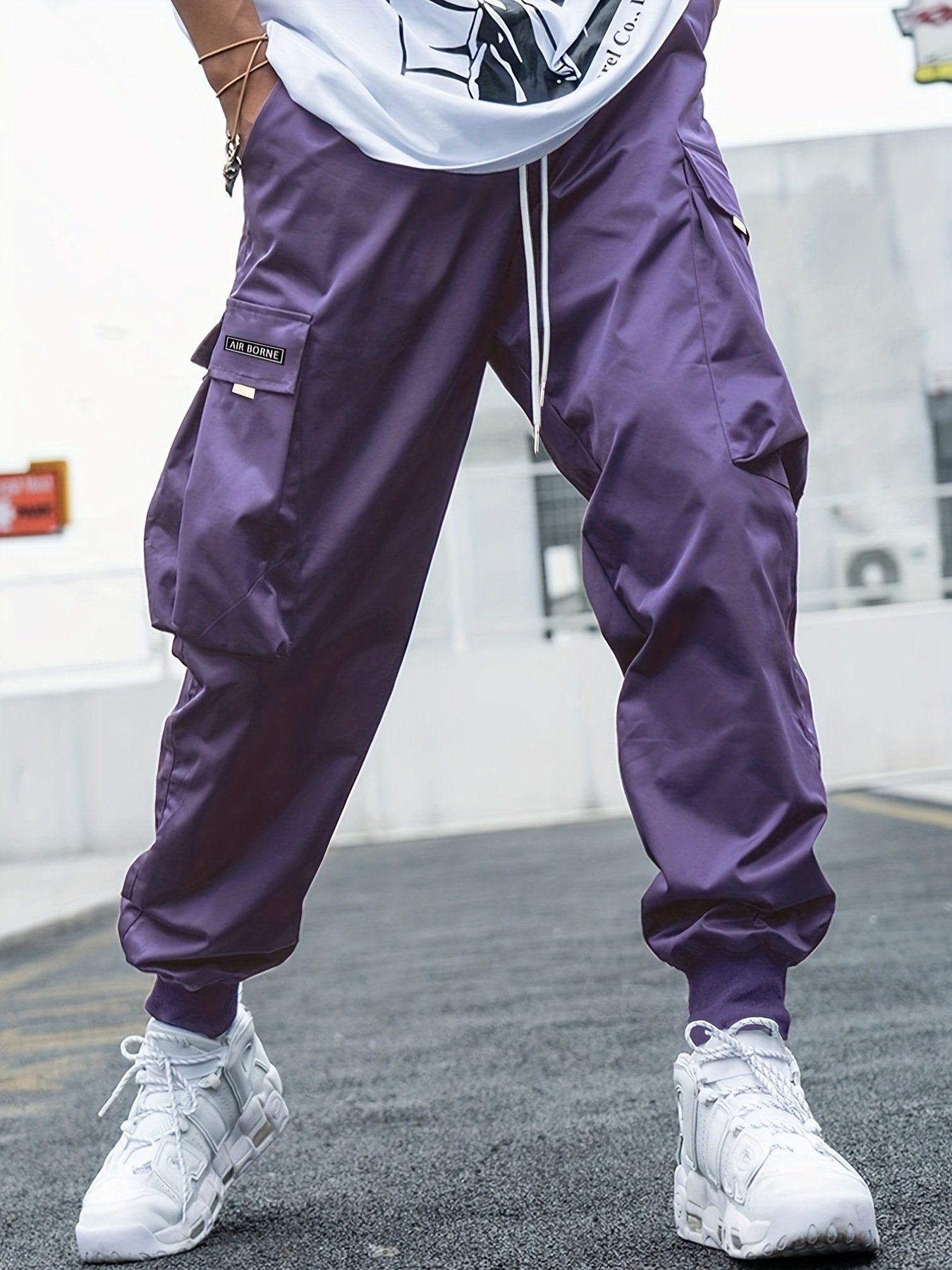 Multi-pocket Cargo Pants Men's Casual Hip-Hop Drawstring Trousers Outdoor Streetwear Sports Pant - Image 9