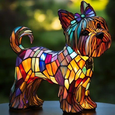 Colorful Strange Dog Lamp Resin Decorations - Image 9