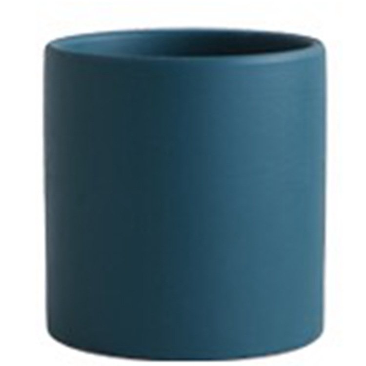 Nordic Industrial Style Colorful Ceramic Flowerpot Succulent Planter Green Plants Cylindrical Shape Flower Pot With Hole Tray - Image 8