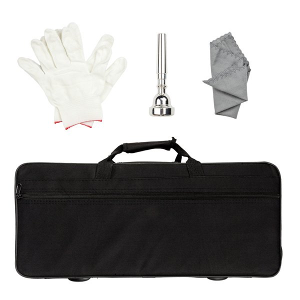 Drop B Tone Adjustable Trumpet Gloves Set Plaint Golden - Image 8