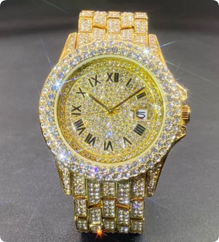 Full Diamond High End Calendar Men's Quartz Watch Gentlemen's Watch - Image 8