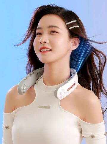 Lazy Mute Outdoor Sports USB Folding Leafless Hanging Neck Electric Fan - Image 6