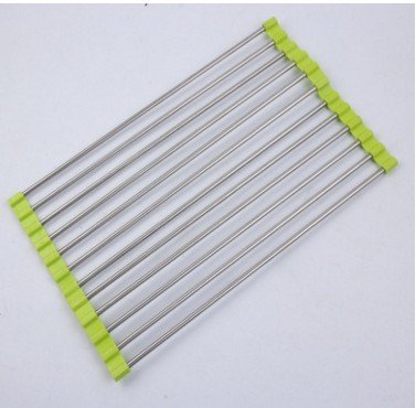 Folding Kitchen Drain Sink Rack Stainless Steel - Image 10