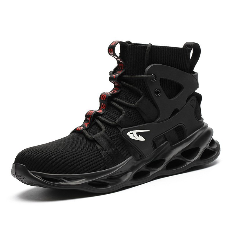 High-top Safety Shoes Construction Protective Footwear Men Steel Toe Breathable Hiking Boots - Image 3