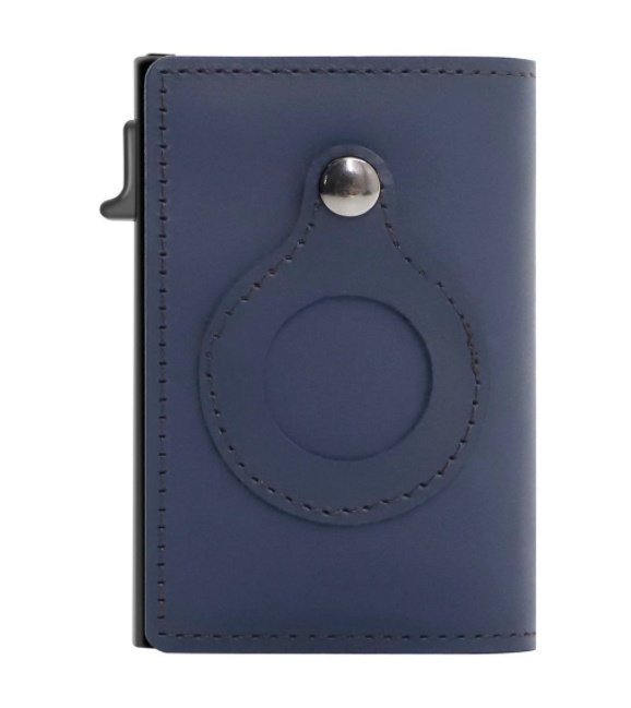 AirTag Wallet Anti Theft Bullet Card Bag Multi-functional Rfid Card Holder Men's Leather Slim Wallets For Airtag Air Tag - Image 9