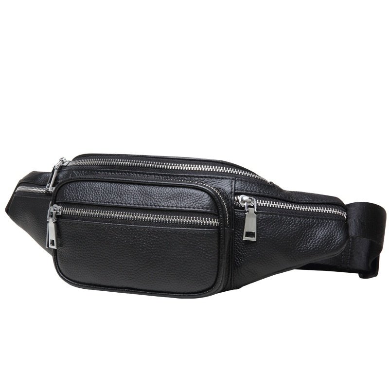 Mens Leather Waist Bag, Large Capacity, Durable First-Layer Cowhide - Image 4