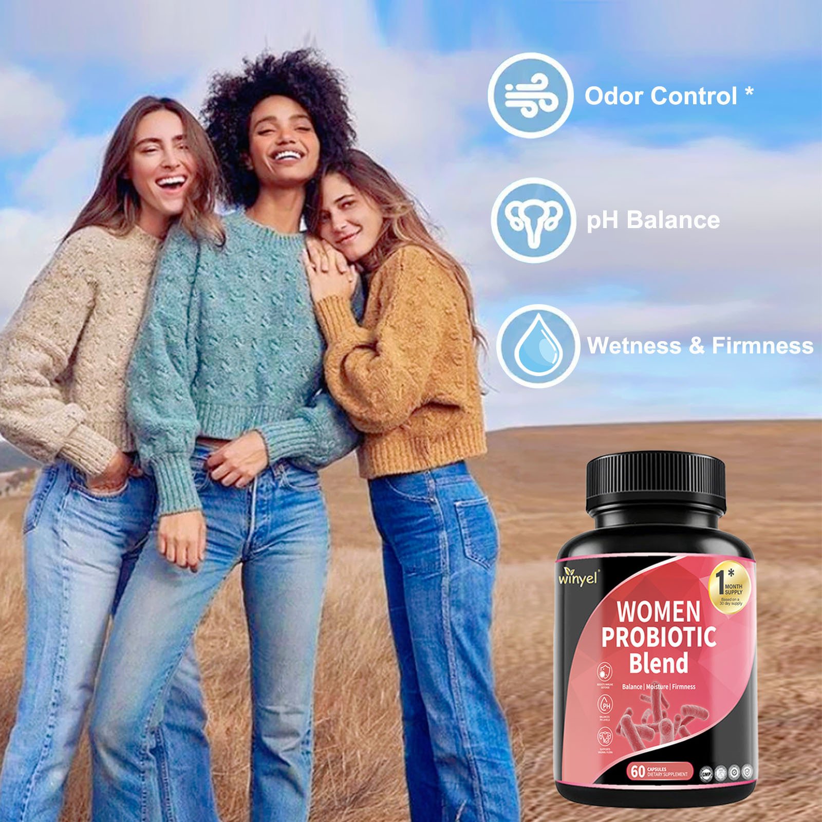 Women's Probiotics For Women PH Balance With Prebiotics, Lactobacillus Probiotic Blend And Herb Blend - Women's Health Supplement, 60 Count - Image 5