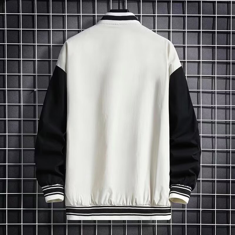 Men's Baseball Jacket Fashion Casual Letter Number Print Button-down Tops Streetwear Clothing - Image 5