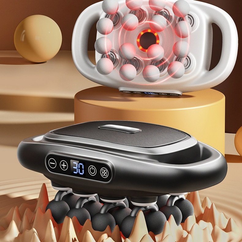 Muscle Relaxation Massager Multi-head Massage Gun Deep Tissue Body Fitness Muscle Electric Relax Massager For Back Shoulders Legs Foot 16 Heads - Image 2