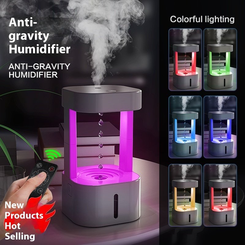 Creative Anti-gravity Water Drop Humidifier Air Conditioning Mist Spray Household Quiet Bedroom Office With 580ML Water Tank - Image 10