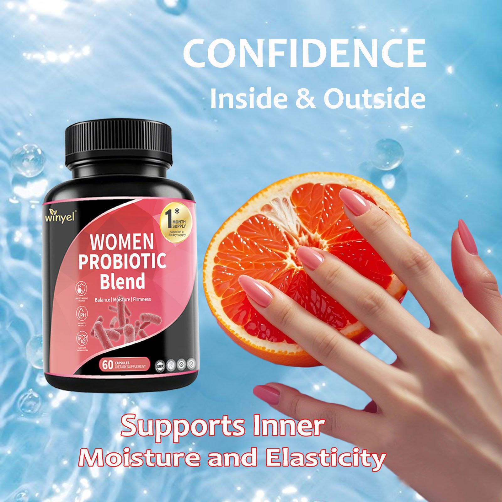 Women's Probiotics For Women PH Balance With Prebiotics, Lactobacillus Probiotic Blend And Herb Blend - Women's Health Supplement, 60 Count - Image 8