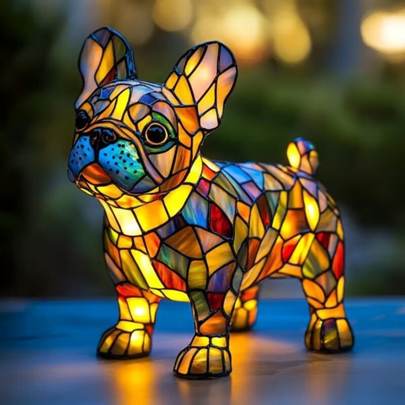 Colorful Strange Dog Lamp Resin Decorations - Image 4