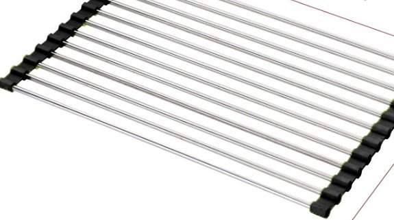 Folding Kitchen Drain Sink Rack Stainless Steel - Image 5