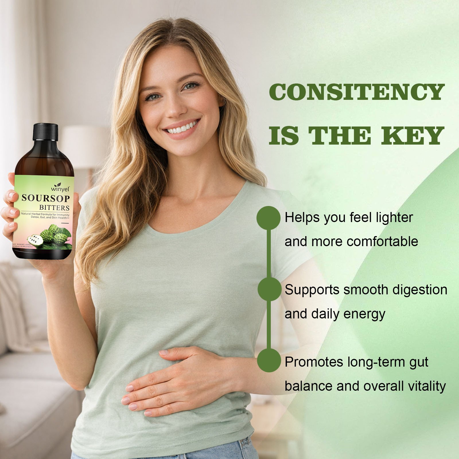 Soursop Liquid Contains Black Seeds, Moringa, And Turmeric, And Is Beneficial For Digestion And Gut Health, As Well As Providing Antioxidants, Skin Health, And Immune Support. It's A Pure 16-herb Form - Image 6