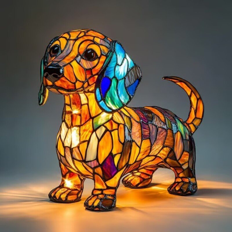 Colorful Strange Dog Lamp Resin Decorations - Image 7