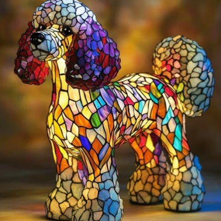 Colorful Strange Dog Lamp Resin Decorations - Image 2