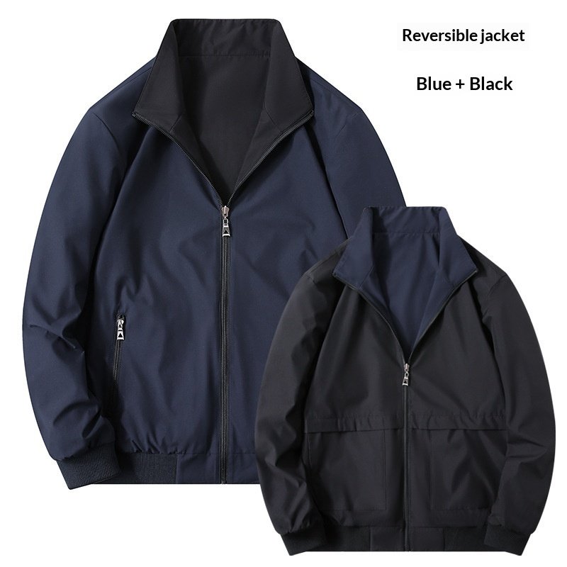 Stand-up Collar Top Casual And Versatile Mid-age Dad Jacket - Image 7