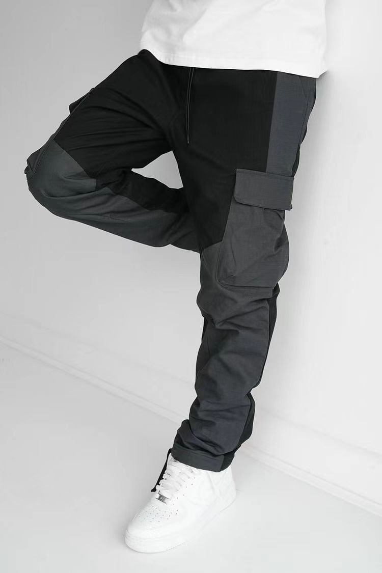 Large Pocket Stitching Trousers Men's Loose Feet - Image 6