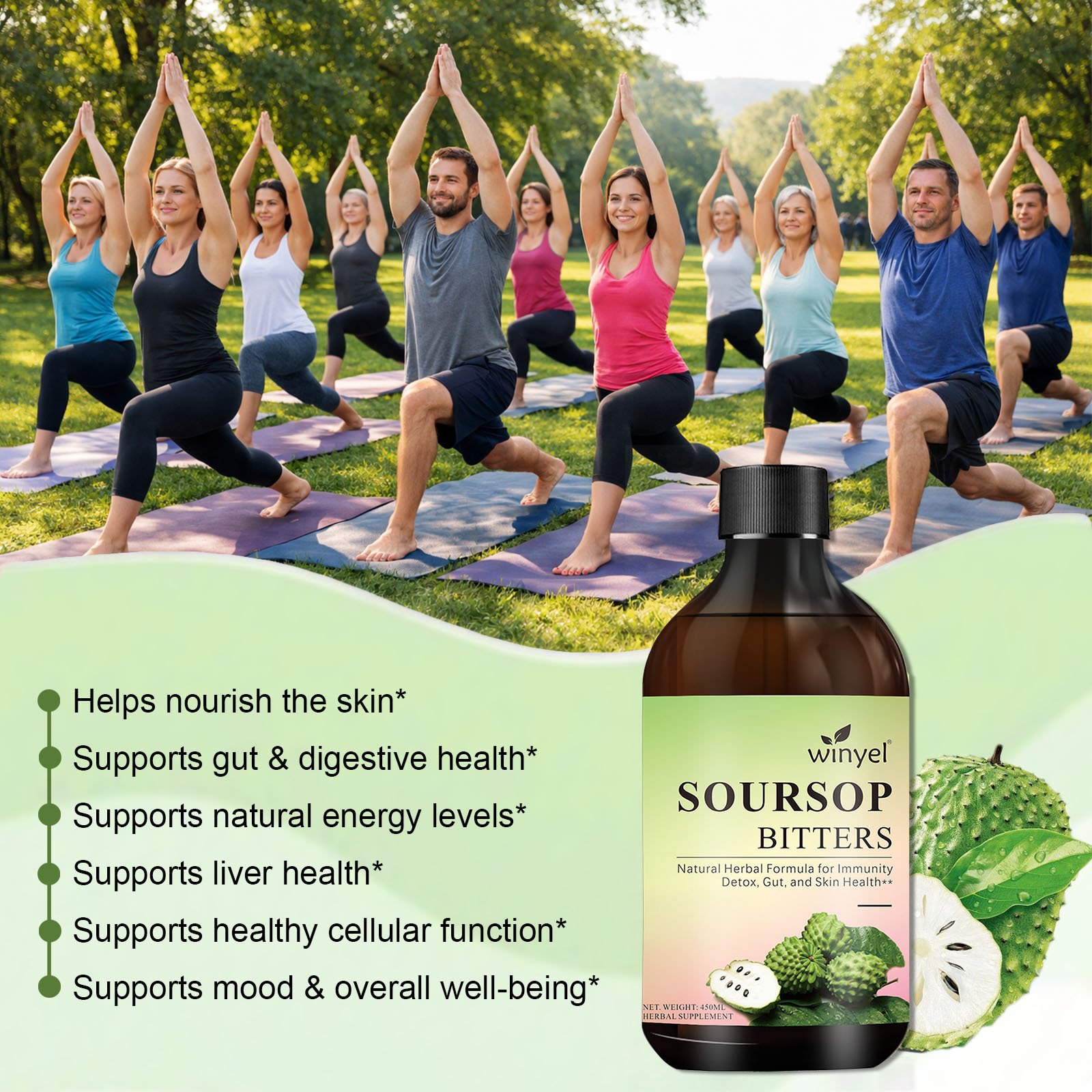 Soursop Liquid Contains Black Seeds, Moringa, And Turmeric, And Is Beneficial For Digestion And Gut Health, As Well As Providing Antioxidants, Skin Health, And Immune Support. It's A Pure 16-herb Form - Image 3