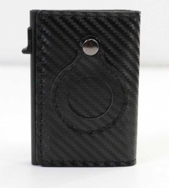 AirTag Wallet Anti Theft Bullet Card Bag Multi-functional Rfid Card Holder Men's Leather Slim Wallets For Airtag Air Tag - Image 6