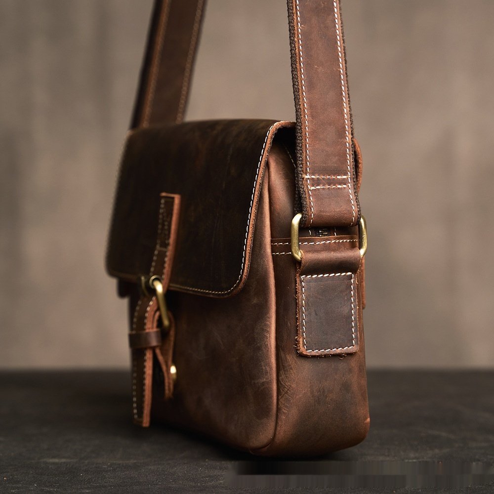 Fashionable Casual Men's First-Layer Leather Bag - Image 3