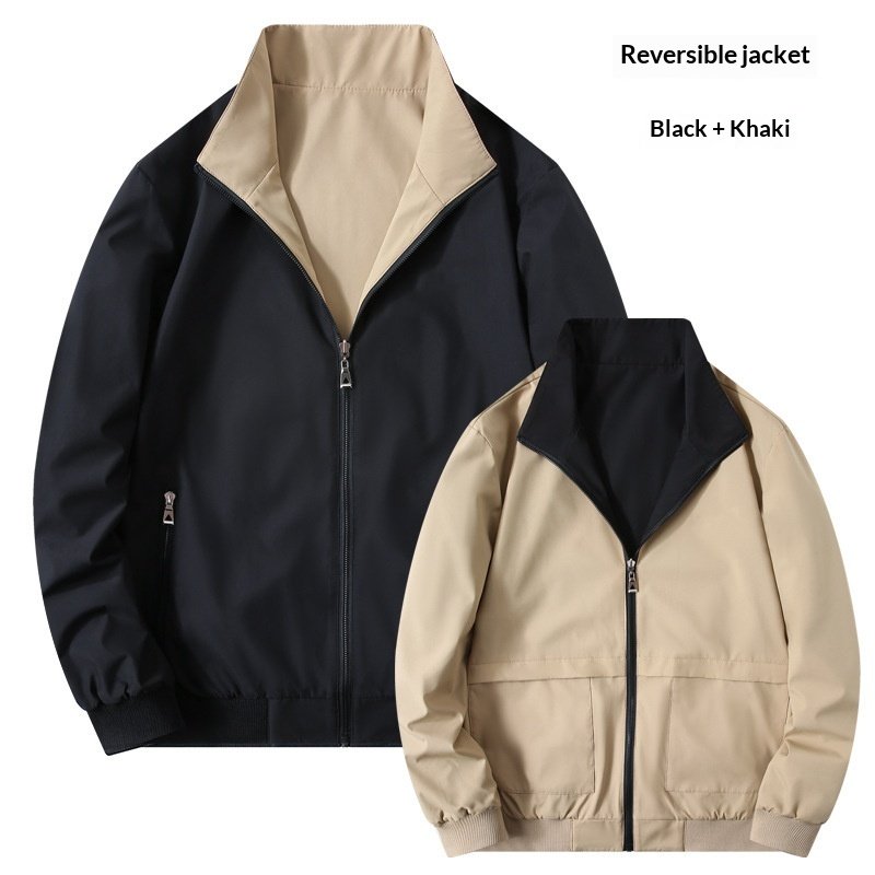 Stand-up Collar Top Casual And Versatile Mid-age Dad Jacket - Image 8