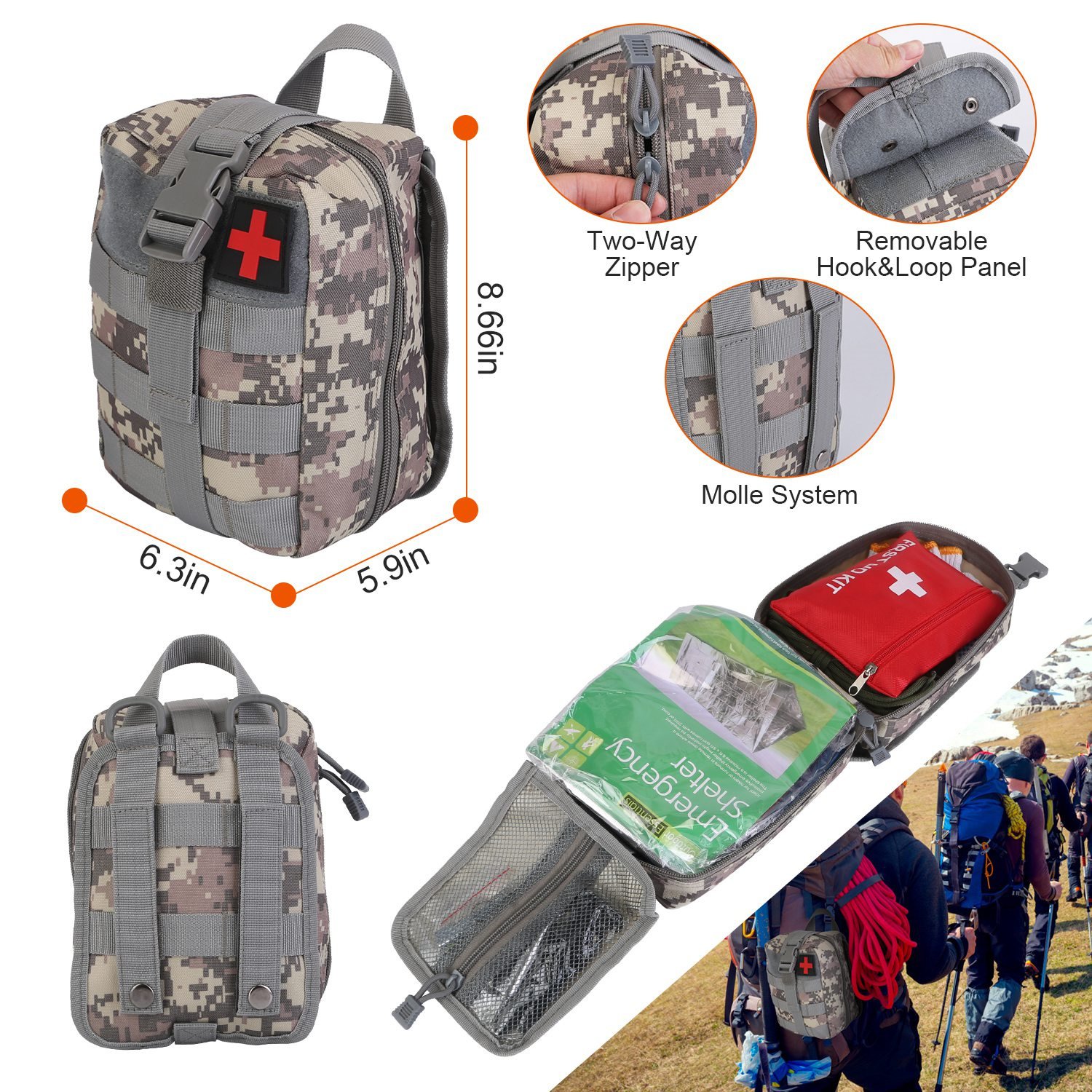 125 In 1 Survival Kit, Professional Survival Equipment, Equipment, Tools, First Aid Supplies, For SOS Emergency Tactical Hiking, Hunting, Disaster, Camping Expedition - Not Shipped On Weekends - Image 7