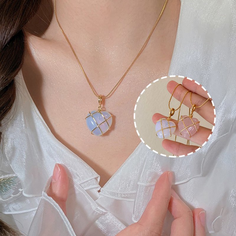Fashion Moonstone Necklace For Cartoon Princess Love Girl Necklace Novelty Jewelry - Image 2