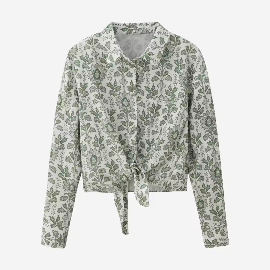 Fashionable, Elegant, And Fresh Cotton-linen Shirt And Skirt Set - Image 8