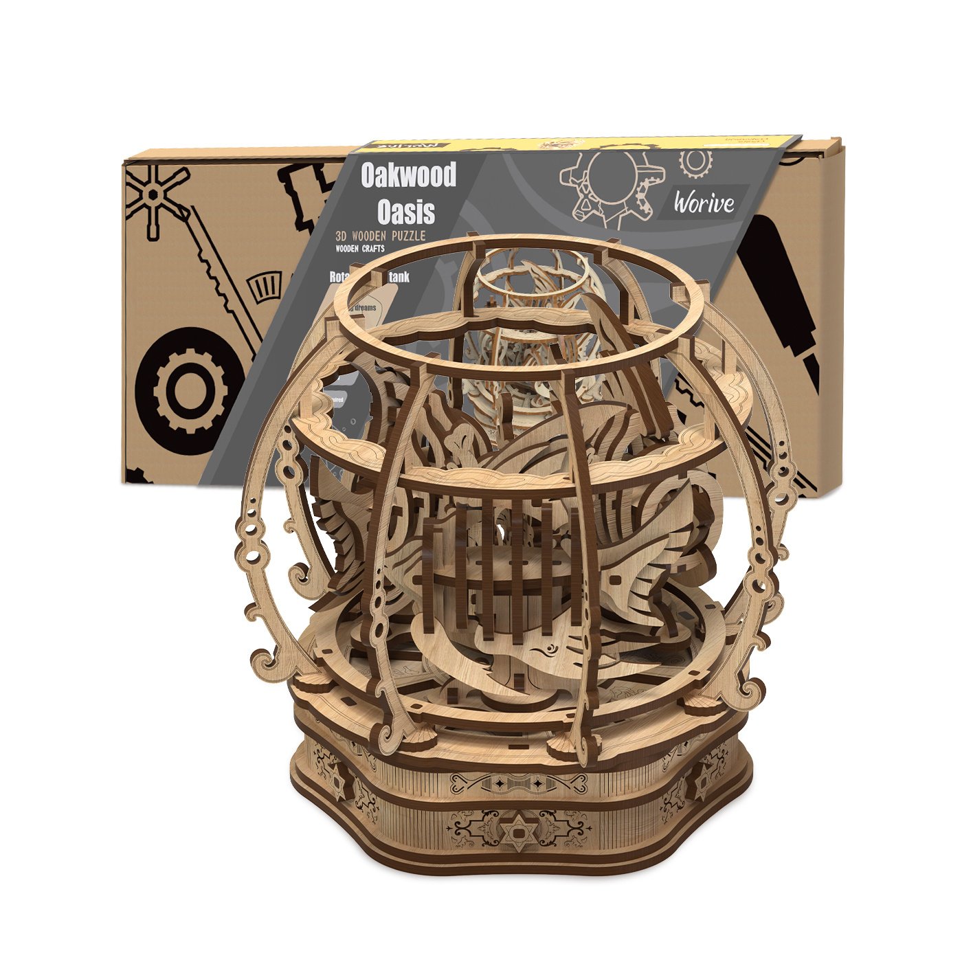 Fashion Simple Oak Oasis Shape Puzzle Toys - Image 2