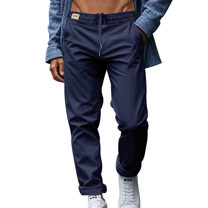Men's Trousers With Pockets Casual Loose Comfortable Quick-drying Waist-tied Pants - Image 2
