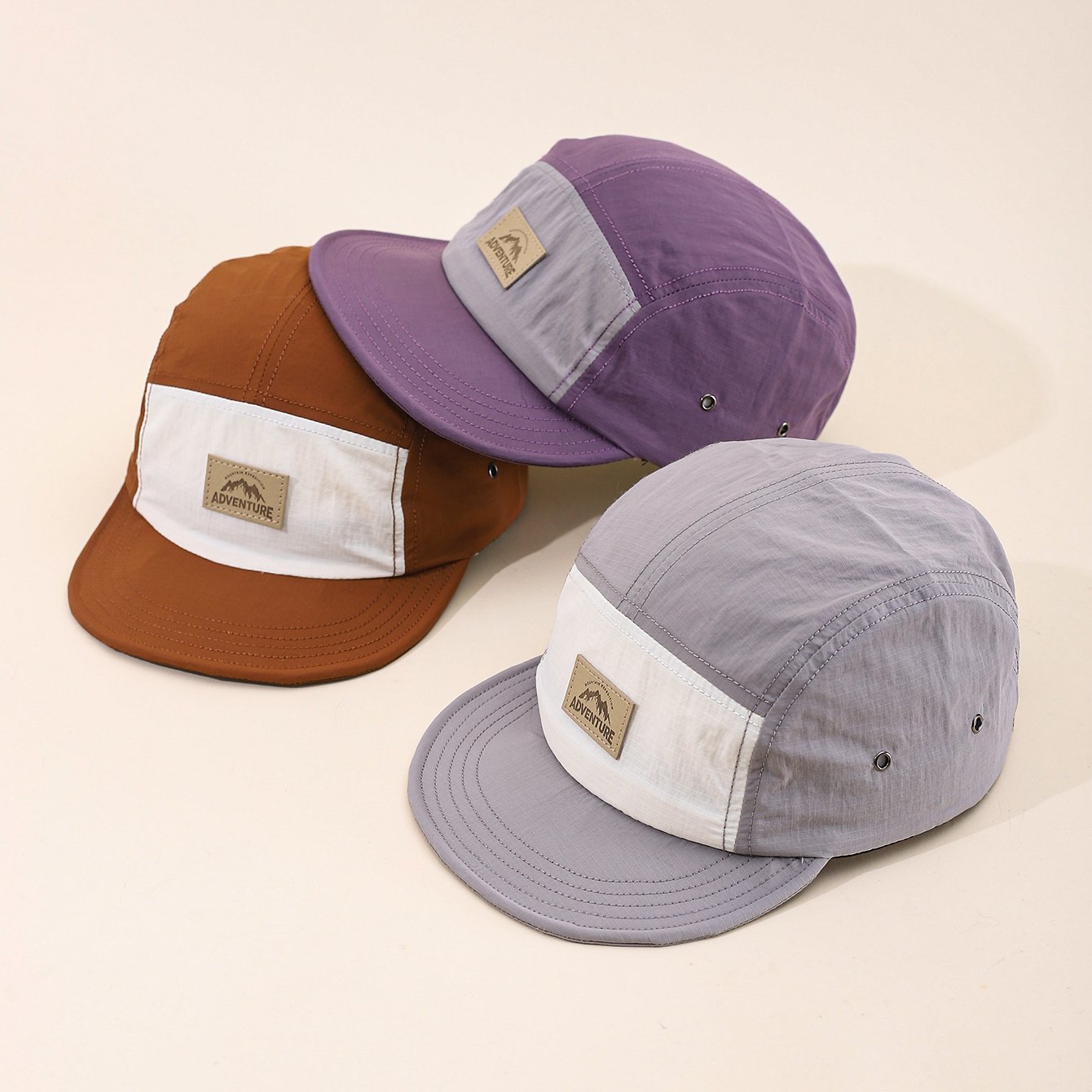 Men's Multi-color Sewn Logo Quick-dry Short Brim Adjustable Fashionable And Simple Style Baseball Cap Suitable For Outdoor Outings, Daily Hikes And Outings. - Image 2