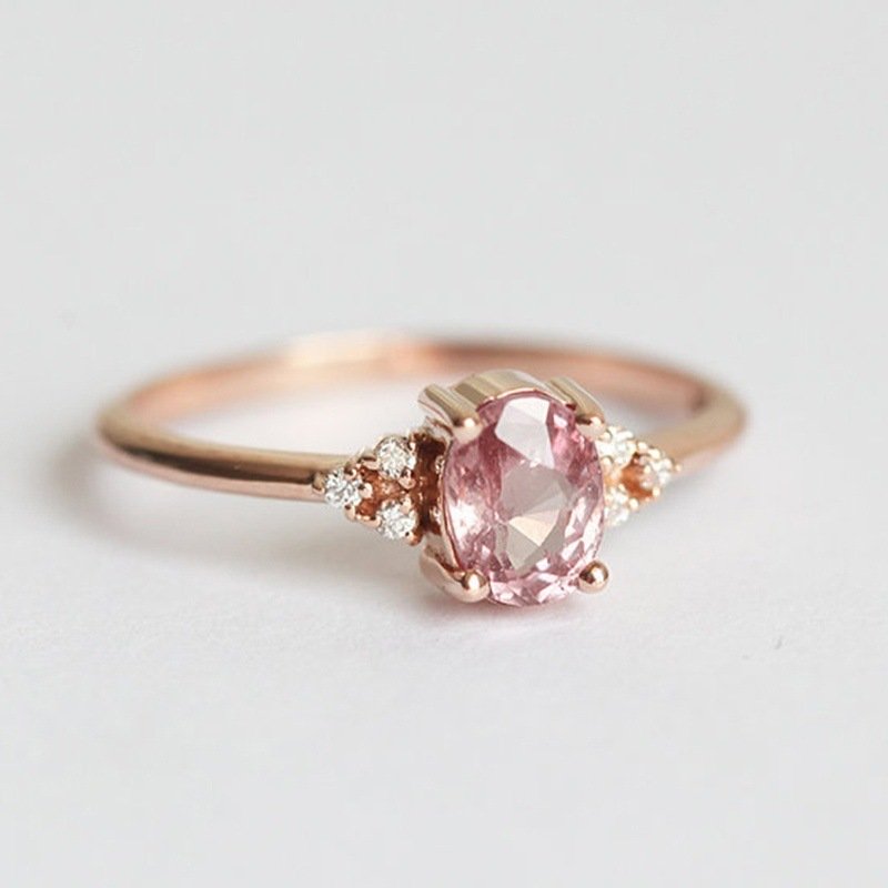 Alloy Inlaid Artificial Gem Geometric Insert Gemstones Diamond Ring - Image 4