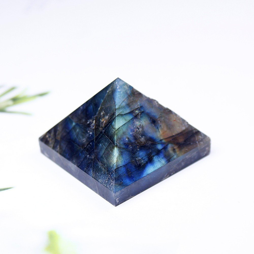 Natural Crystal Pyramid Ornaments Original Stone Polishing 3cm Colorful Gem Process - Image 9