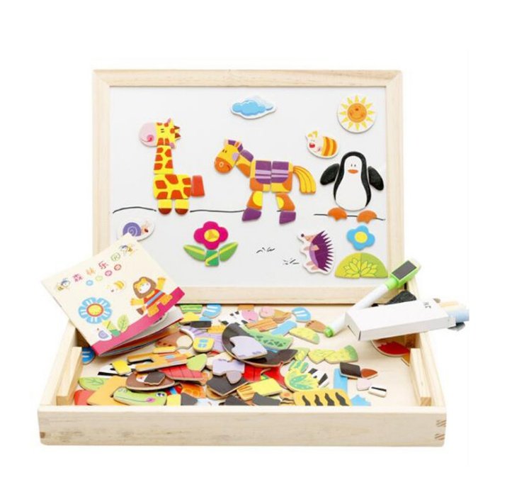 Children's Magnetic Jigsaw Puzzle Toy Cute Cartoon Animal Jigsaw Puzzle Picture Board Children's Educational Toy - Image 4