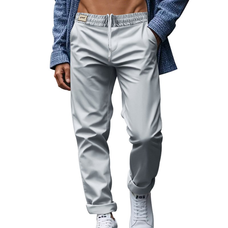 Men's Trousers With Pockets Casual Loose Comfortable Quick-drying Waist-tied Pants - Image 4
