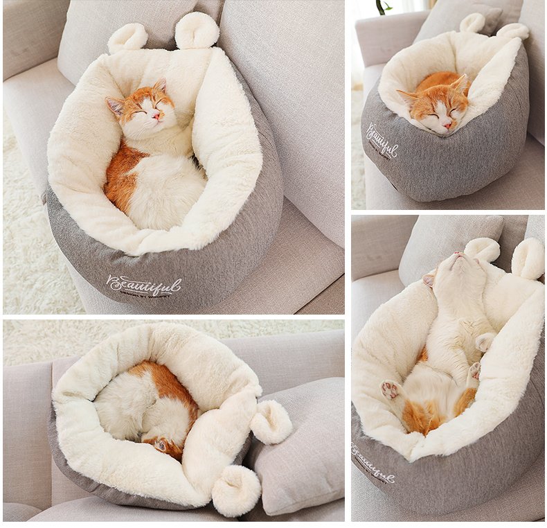Pet Dog Bed Warming Soft Sleeping Bag Cushion Puppy Kennel - Image 3