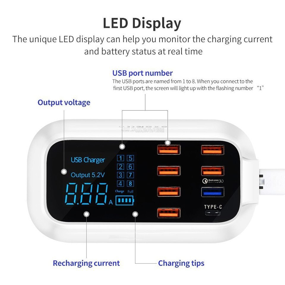 Quick Charge 3.0 Ordinary Smart USB Charger Station - Image 9