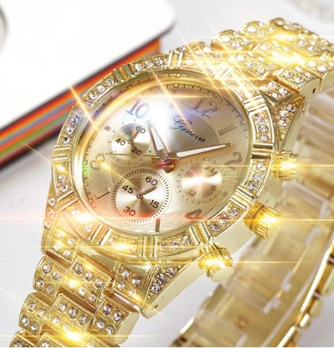Women Crystal Quartz Analog Wrist Watch Fashion Stainless Steel Geneva Luxury Reloj Hombre Montre Femme Sport Watches - Image 4