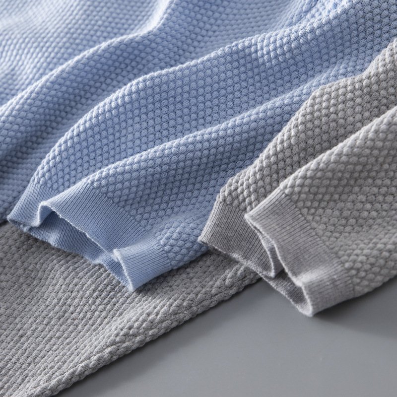 Men's V Knit Lapel Short Sleeve Top - Image 4