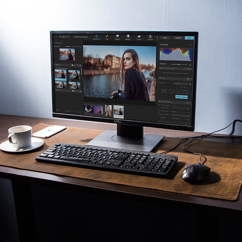 Extra large non-slip desktop computer desk leather pad - Image 2
