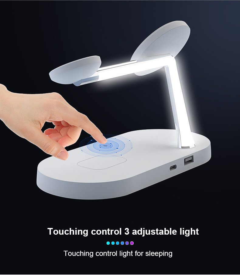 Multifunctional Five-In-One Magnetic Wireless Charging Watch Headset Desktop Mobile Phone Holder Charger 15W Fast Charge - Image 6