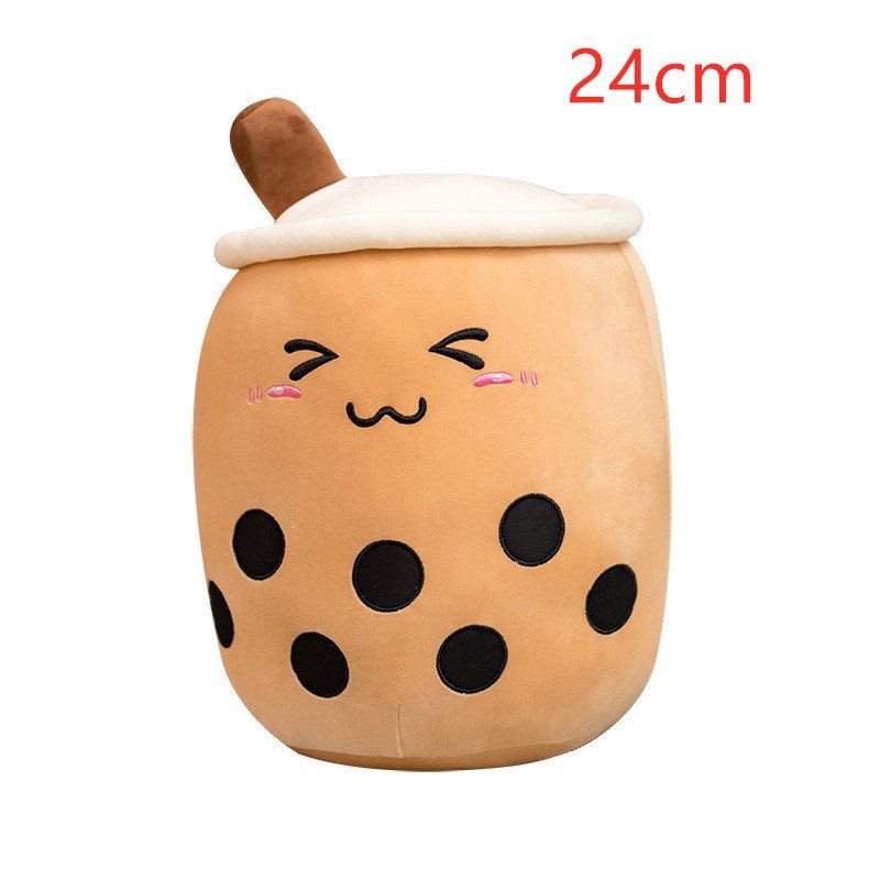 Cute Fruit Drink Plush Stuffed Soft Strawberry Milk Tea Plush Boba Tea Cup Toy Bubble Tea Pillow Cushion Kids Gift - Image 9