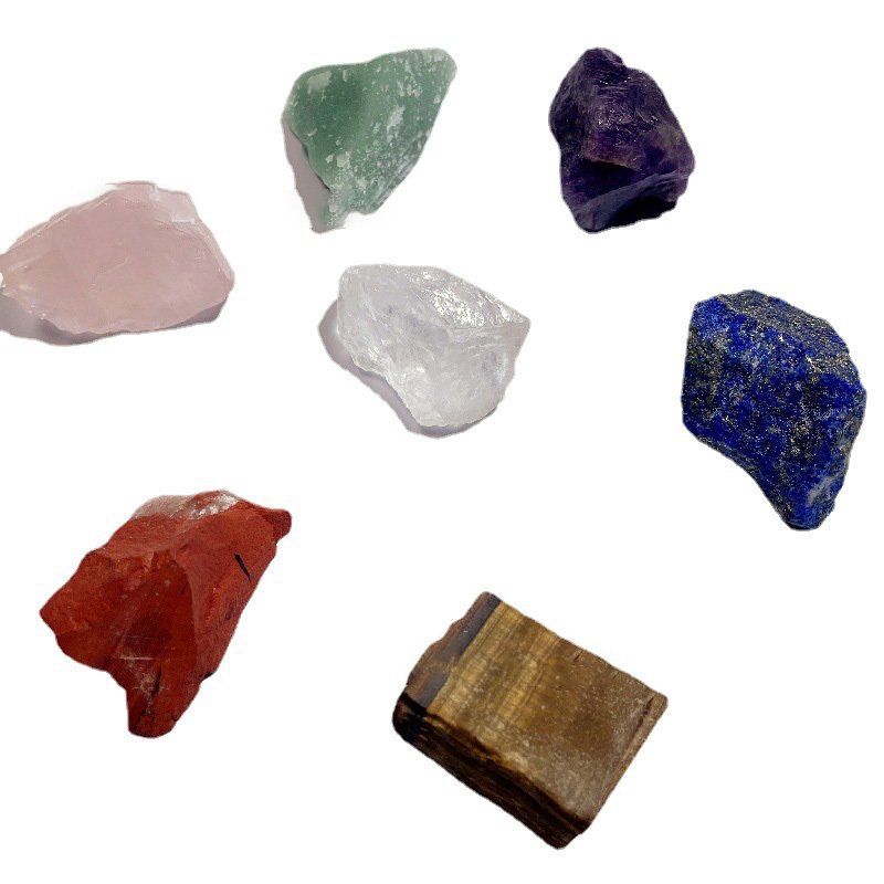 Wholesale Amazon Cross-border Seven Chakra Natural Crystal Rough Stone Ornament Seven Color Healing Stone Yoga Meditation Energy Stone - Image 2