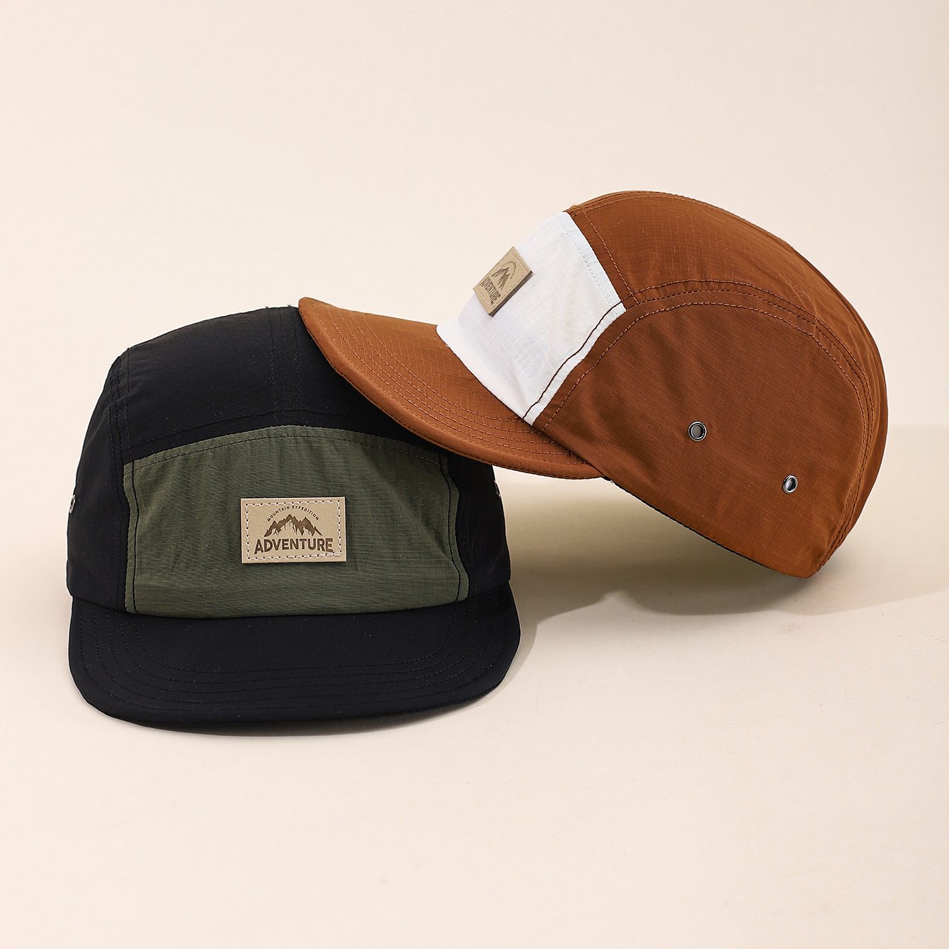 Men's Multi-color Sewn Logo Quick-dry Short Brim Adjustable Fashionable And Simple Style Baseball Cap Suitable For Outdoor Outings, Daily Hikes And Outings. - Image 3