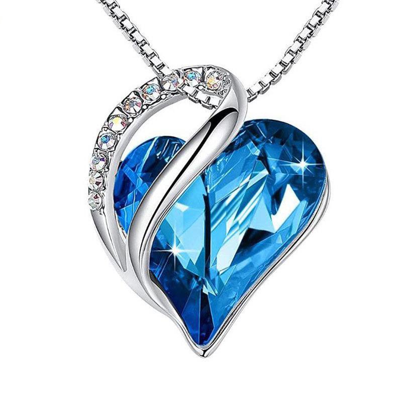 925 Sliver Heart Shaped Geometric Necklace Jewelry Women's Clavicle Chain Valentine's Mothers Day Gift - Image 7
