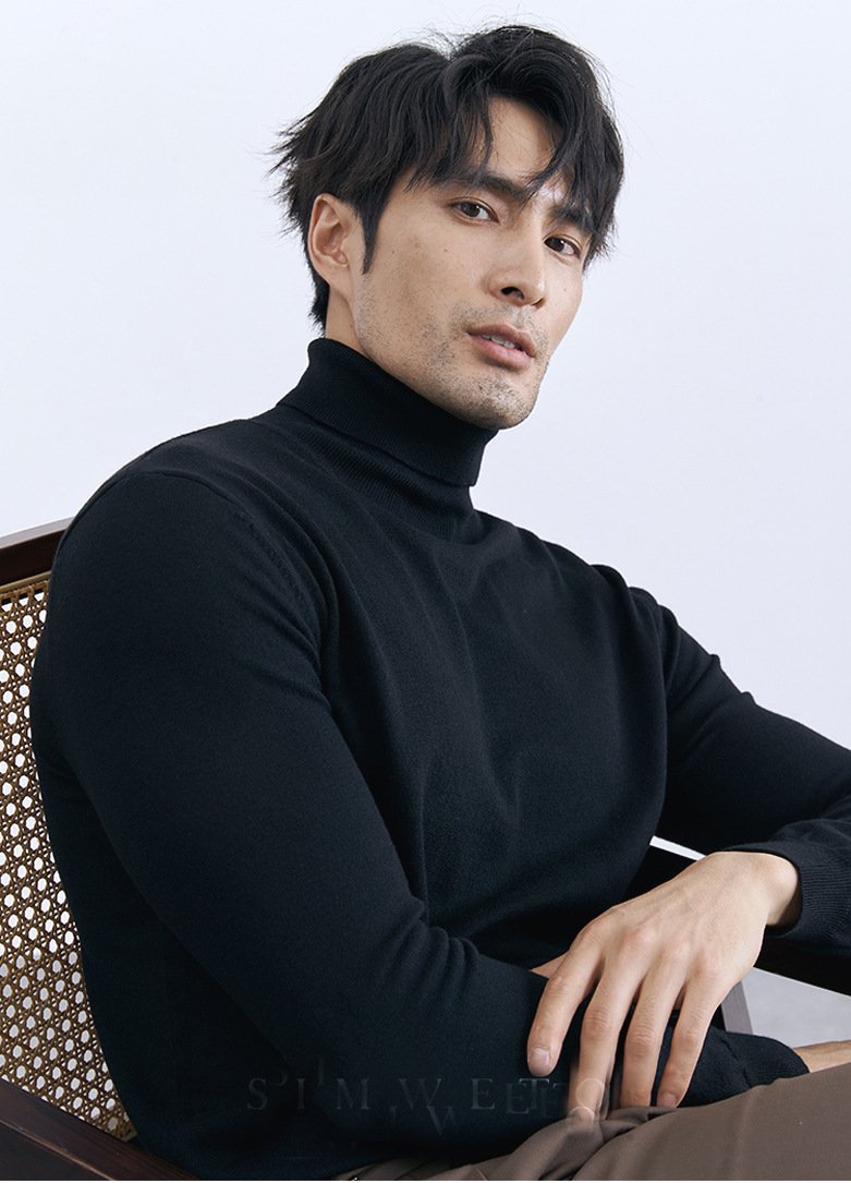 Turn-down Turtleneck Core-spun Knit Sweater For Men Rugged Style - Image 6